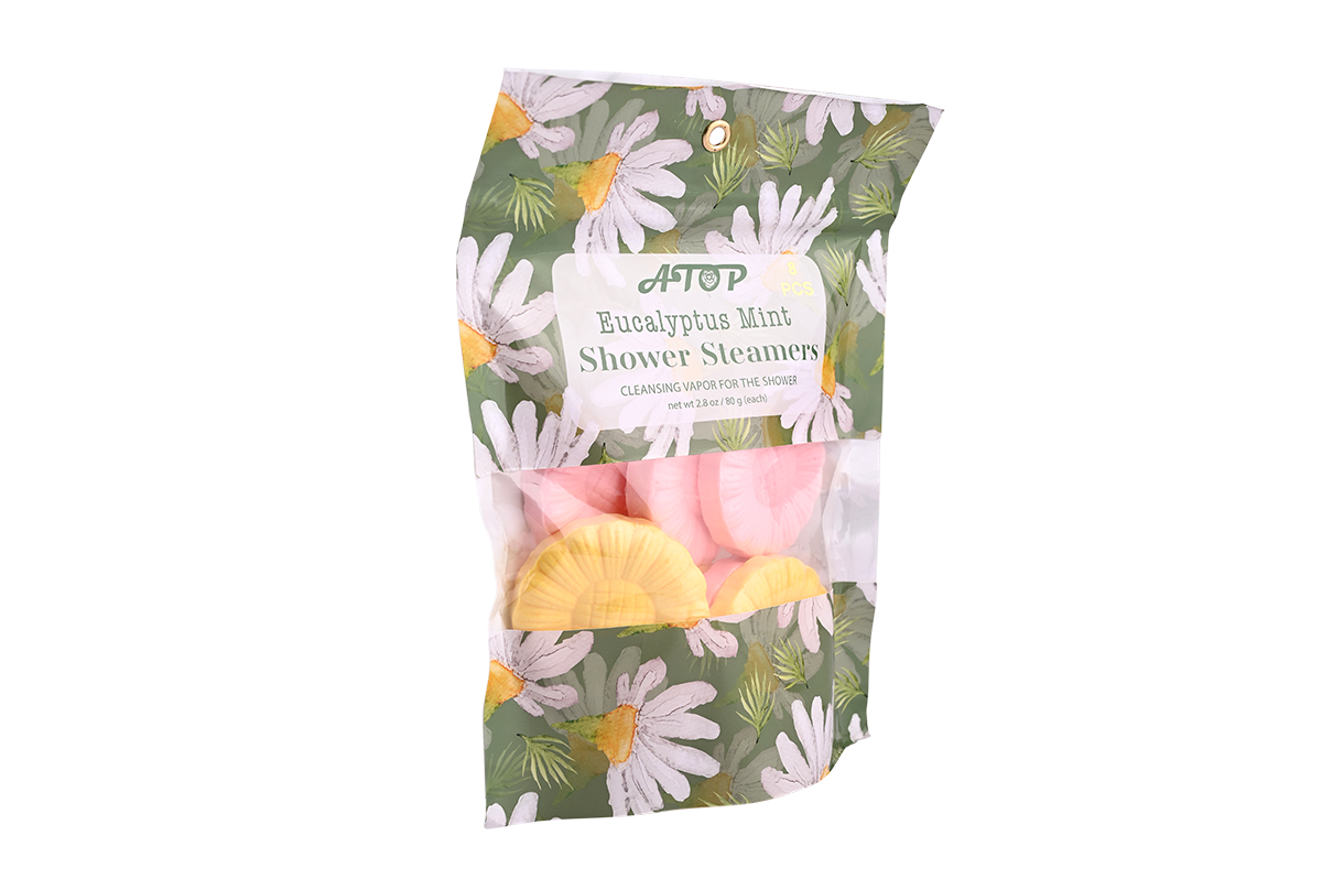 8 Pieces Eucalyptus Mint Shower Steamers - 80g Aromatherapy Shower Vapor Tablets in Hanging Window Bag for Refreshing Spa Experience 3