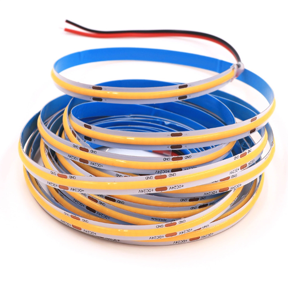 شريط إضاءة LED Cob 480led شريط مرن 3000k 4000k 6000k 24v 12v 1