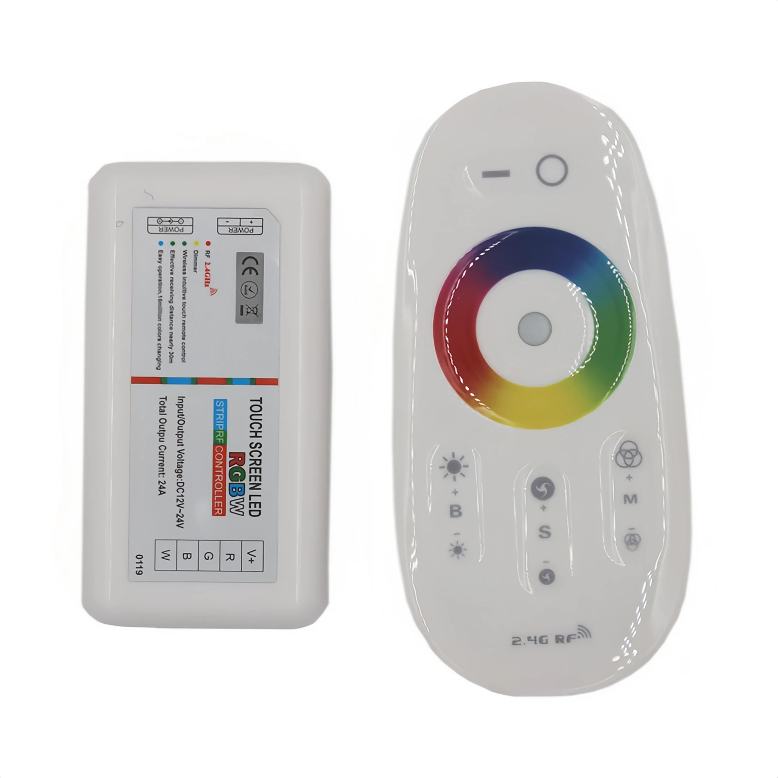 Controlador de atenuación LED con pantalla táctil y luz de tira RGB 1