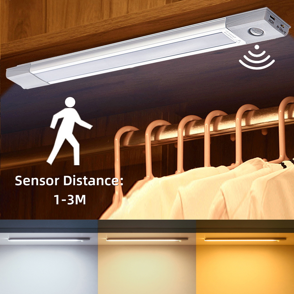 Rechargeable Motion Sensor 40CM 60CM Kitchen Showcase Dimmable USB Rechargeable LED Cabinet Light 10