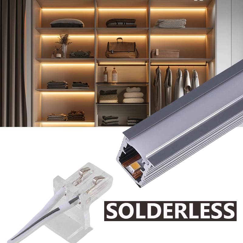 La longueur faite sur commande LED sous le Cabinet allume 12v sans soudure enfoncée 1