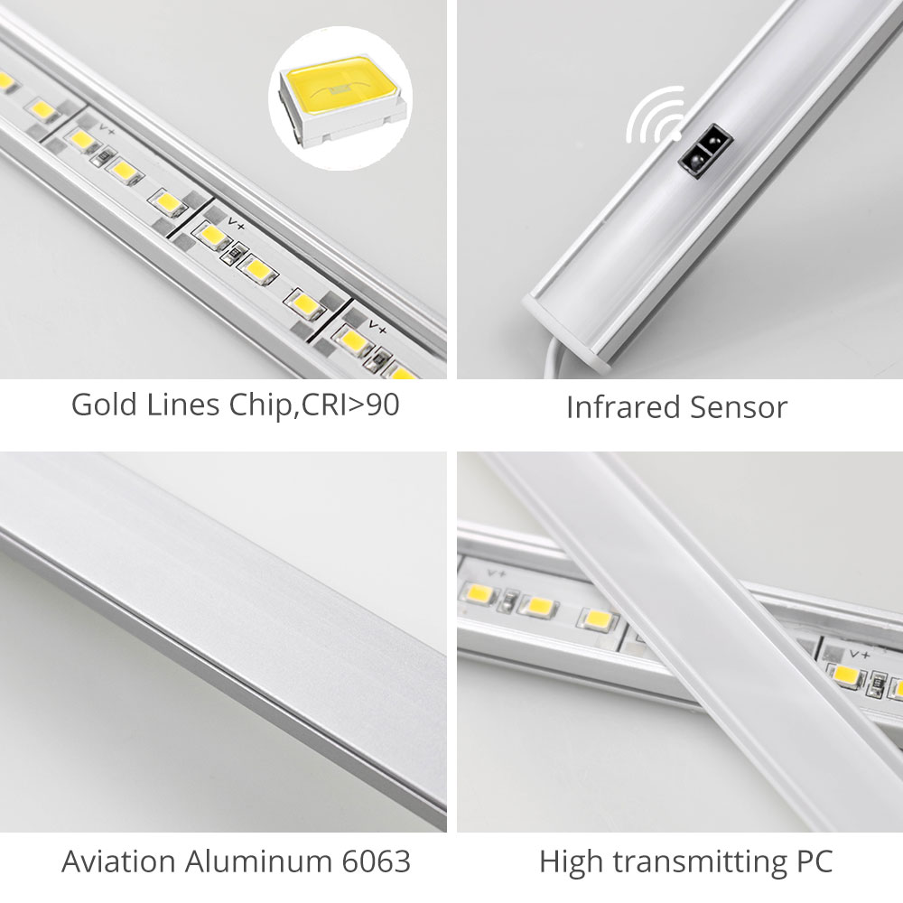 12V استشعار الحركة معرض المجوهرات LED ضوء الخزانة 6
