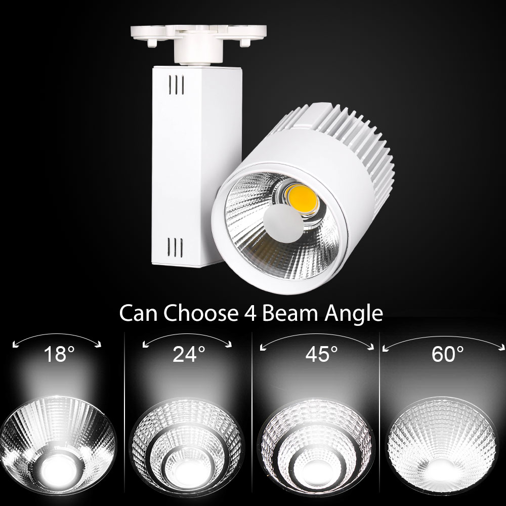 Luz de pista lineal LED, ángulo de haz ajustable, sistema de iluminación de pista LED, foco con cabezal móvil 6