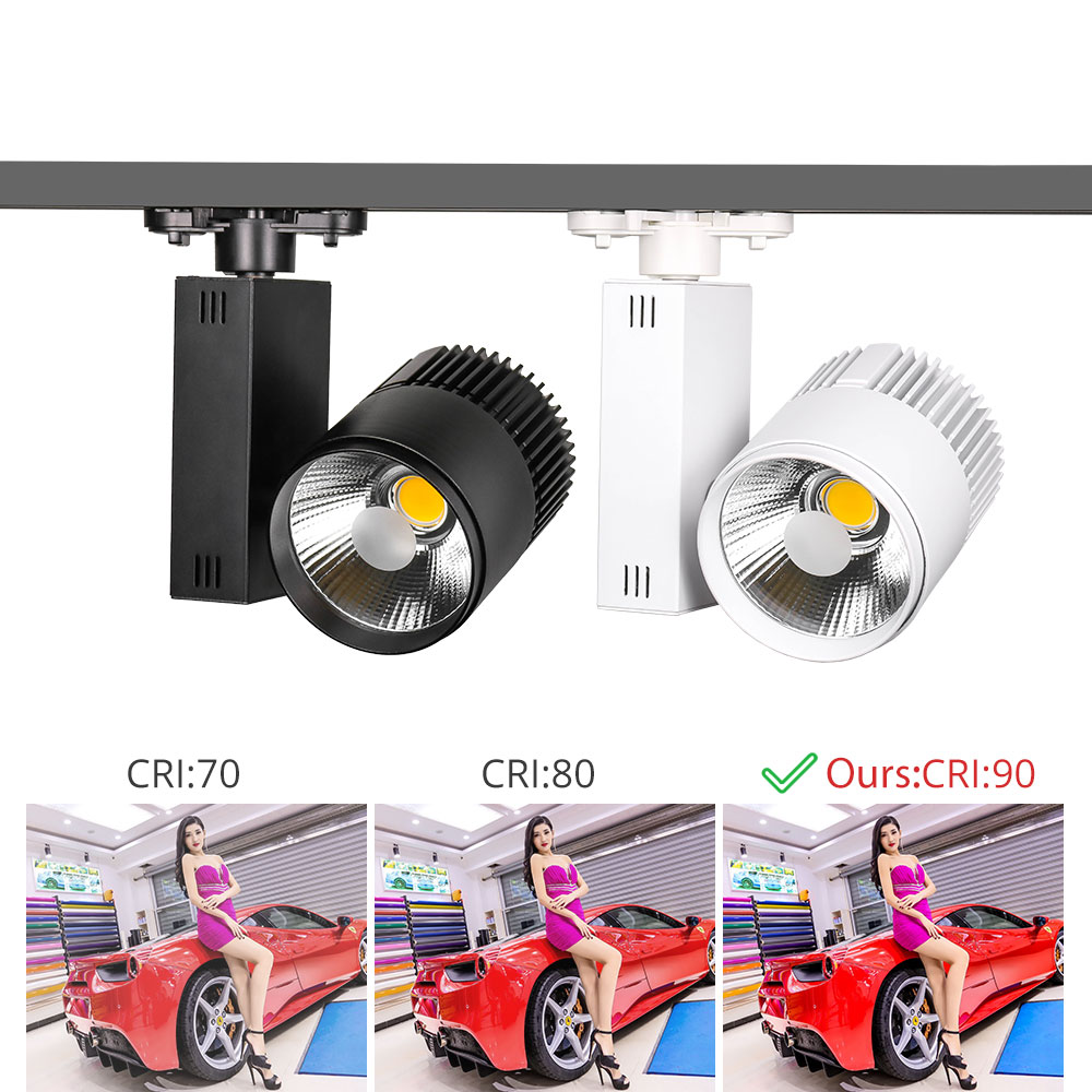 Luz de pista lineal LED, ángulo de haz ajustable, sistema de iluminación de pista LED, foco con cabezal móvil 3