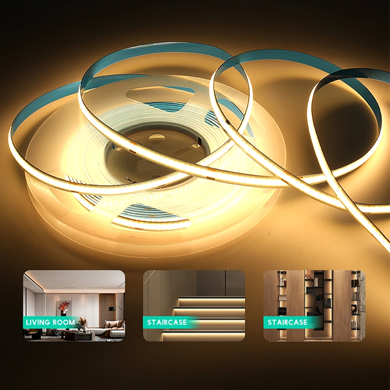 Hot Sales Flexible Cuttable COB LED Strip Lights 12V 24V For Home And Commercial Use 1
