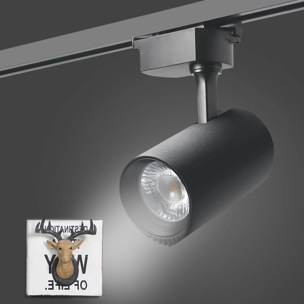 10 واط 20 واط 30 واط 40 واط LED ضوء المسار 2 سلك 3 سلك 24 درجة شعاع زاوية قابل للتعديل CCT أبيض أسود الألومنيوم 1