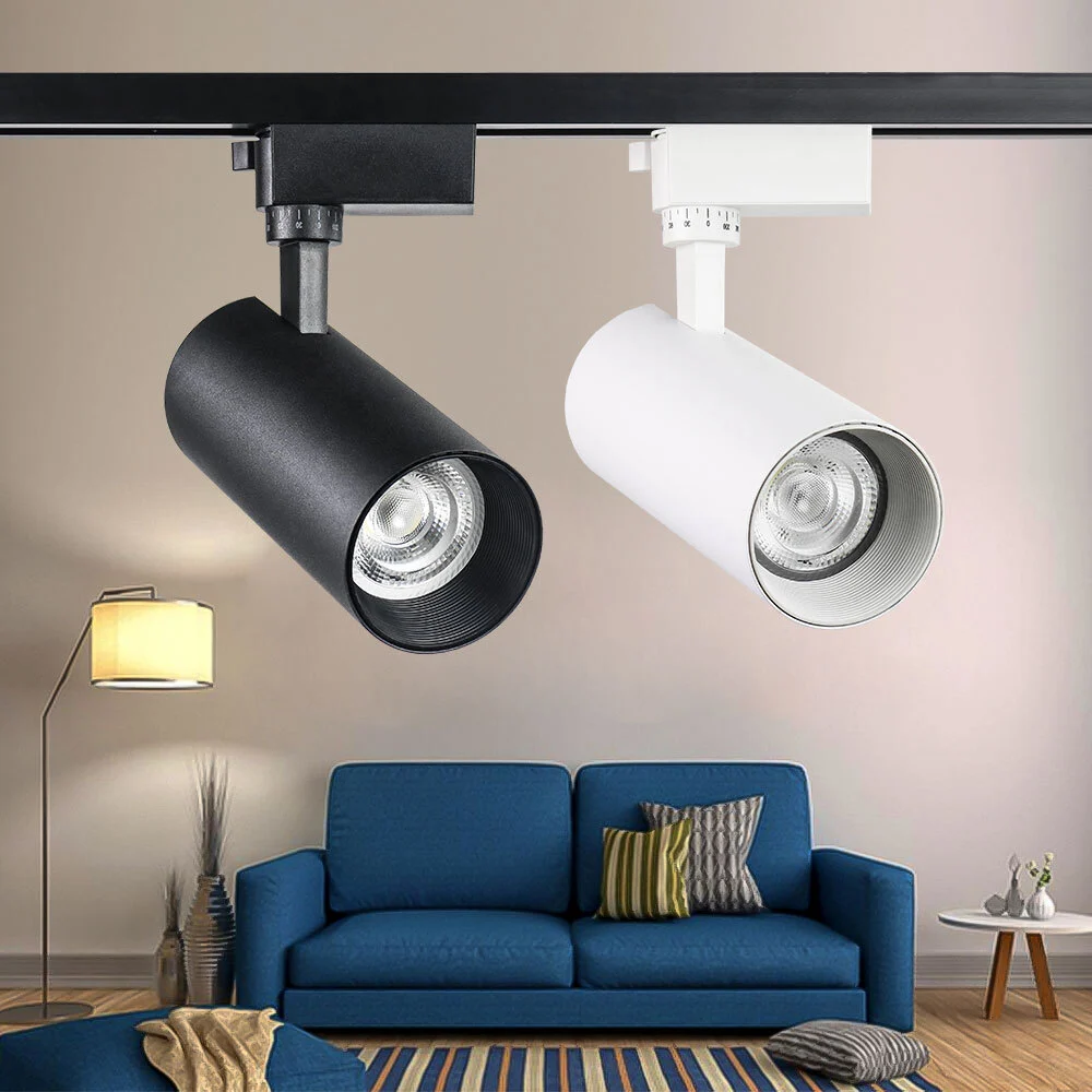 10W 20W 30W LED Track Lights Warm White Natural White Cool White White Black Aluminum 2-Wire Installation 1