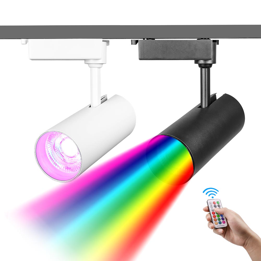 18W 30W RF Control remoto RGB regulable 4 cables luz de pista Led trifásica para iluminación comercial interior 3