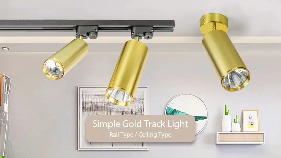 La pista de aluminio del oro GU10 LED enciende el artículo eficiente blanco fresco natural ajustable del CCT 15W 25W 1
