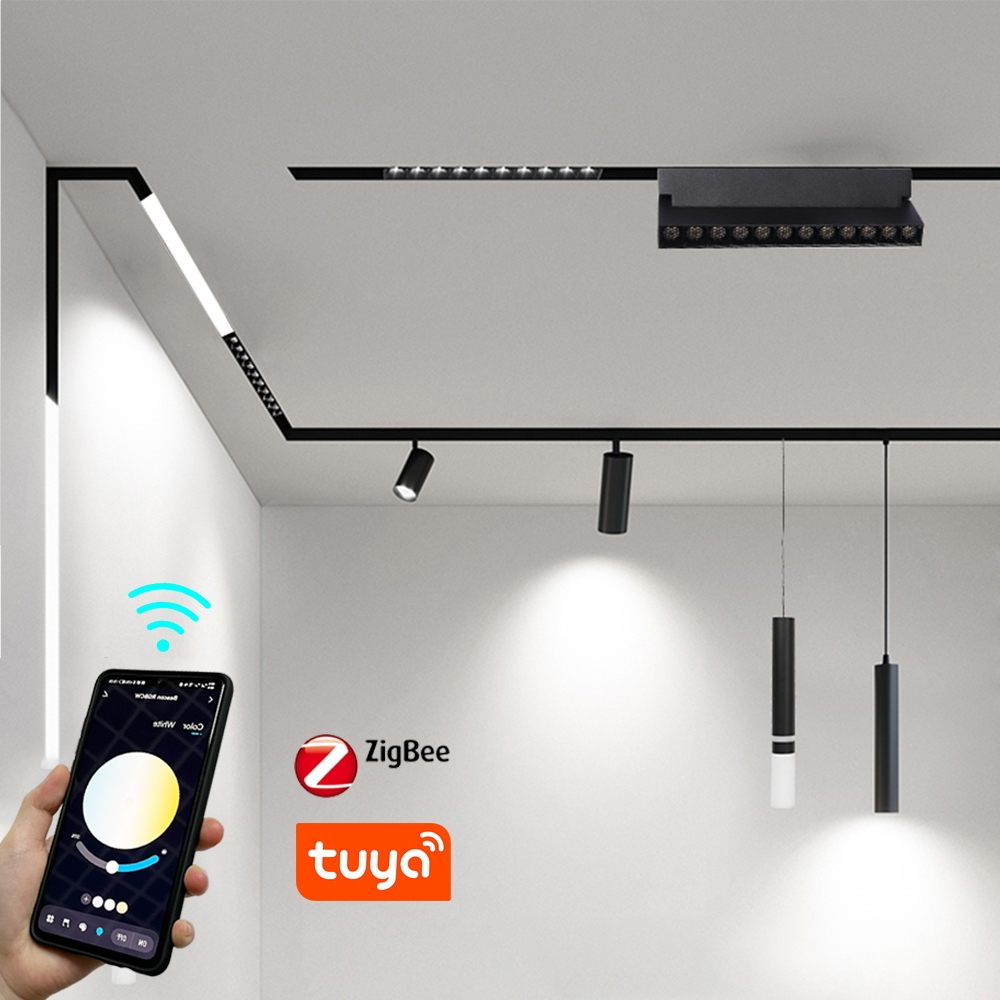 DC 48V Surface Mounted 4 Installation Methods White Led Cob Magnetic Track Rail Lighting System For Project 1