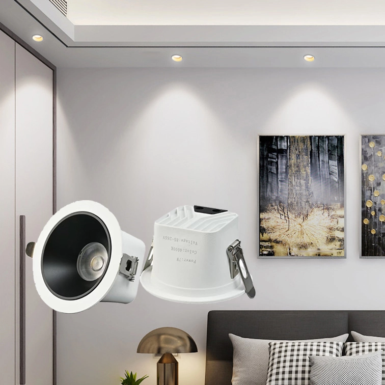 7W 18W 24W Trimless Ultra Commercial Lighting For Hotel Round Cob Ceiling Down Light Recessed Led Downlight 1