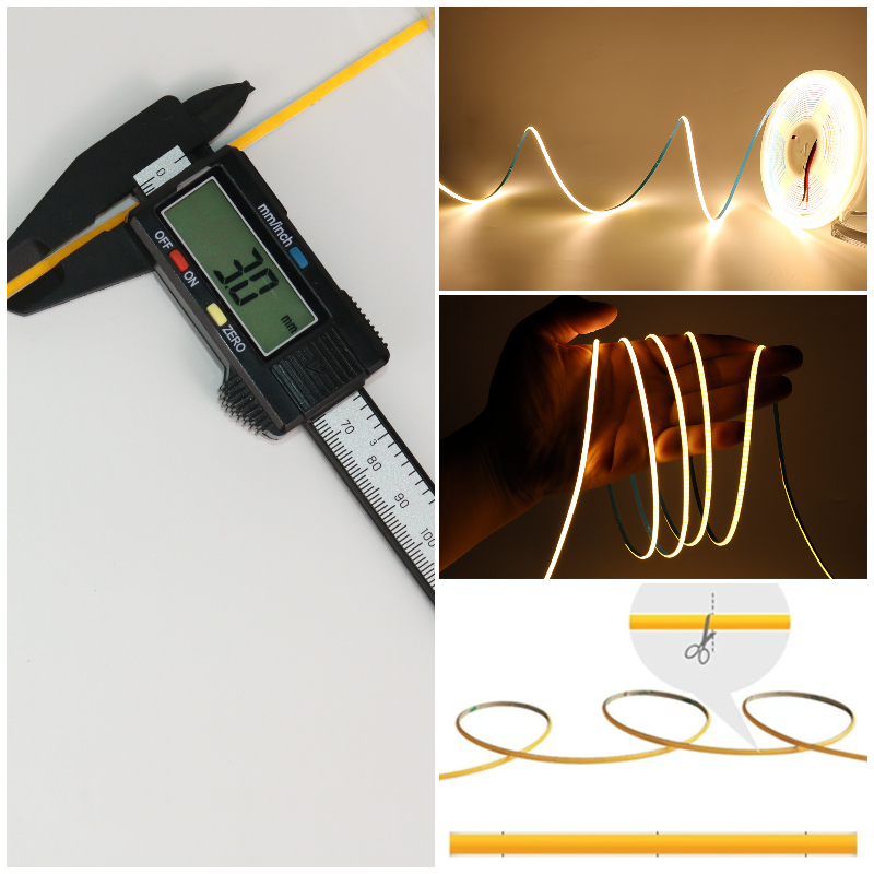 3mm Ultra-Thin COB LED Strip Lights – Dot-Free, Flexible  Custom Colors 6