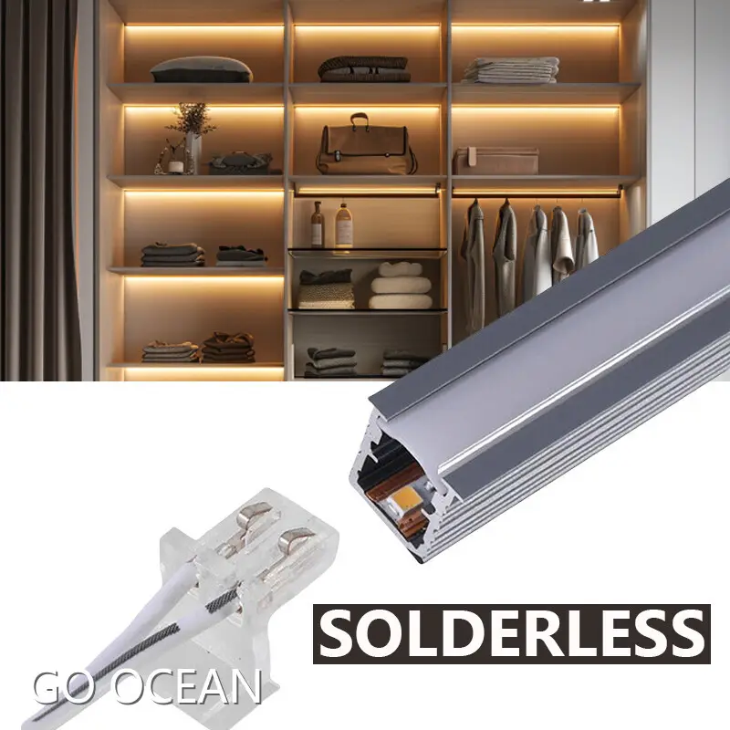 At Sale Best Led Light Manufacturer Embedded Solderless Wiring Strip Light by GO OCEAN 1