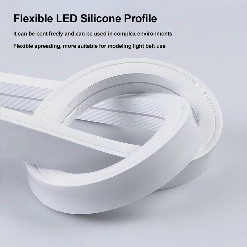 Profilé encastré étanche en silicone flexible pour bande LED, pour grands projets 4