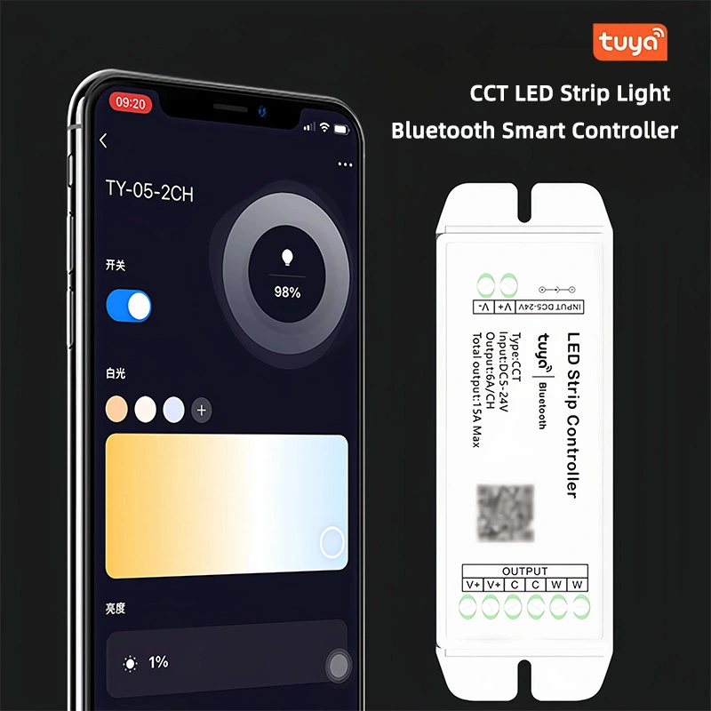 Smart Tuya LED Controller – Featuring precise brightness adjustment, customizable dimming, speed control, timer functions, and personalized settings. With remote and app control, this smart controller offers flexible and convenient lighting management for