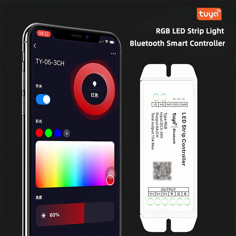 Smart Tuya LED Controller – Featuring precise brightness adjustment, customizable dimming, speed control, timer functions, and personalized settings. With remote and app control, this smart controller offers flexible and convenient lighting management for