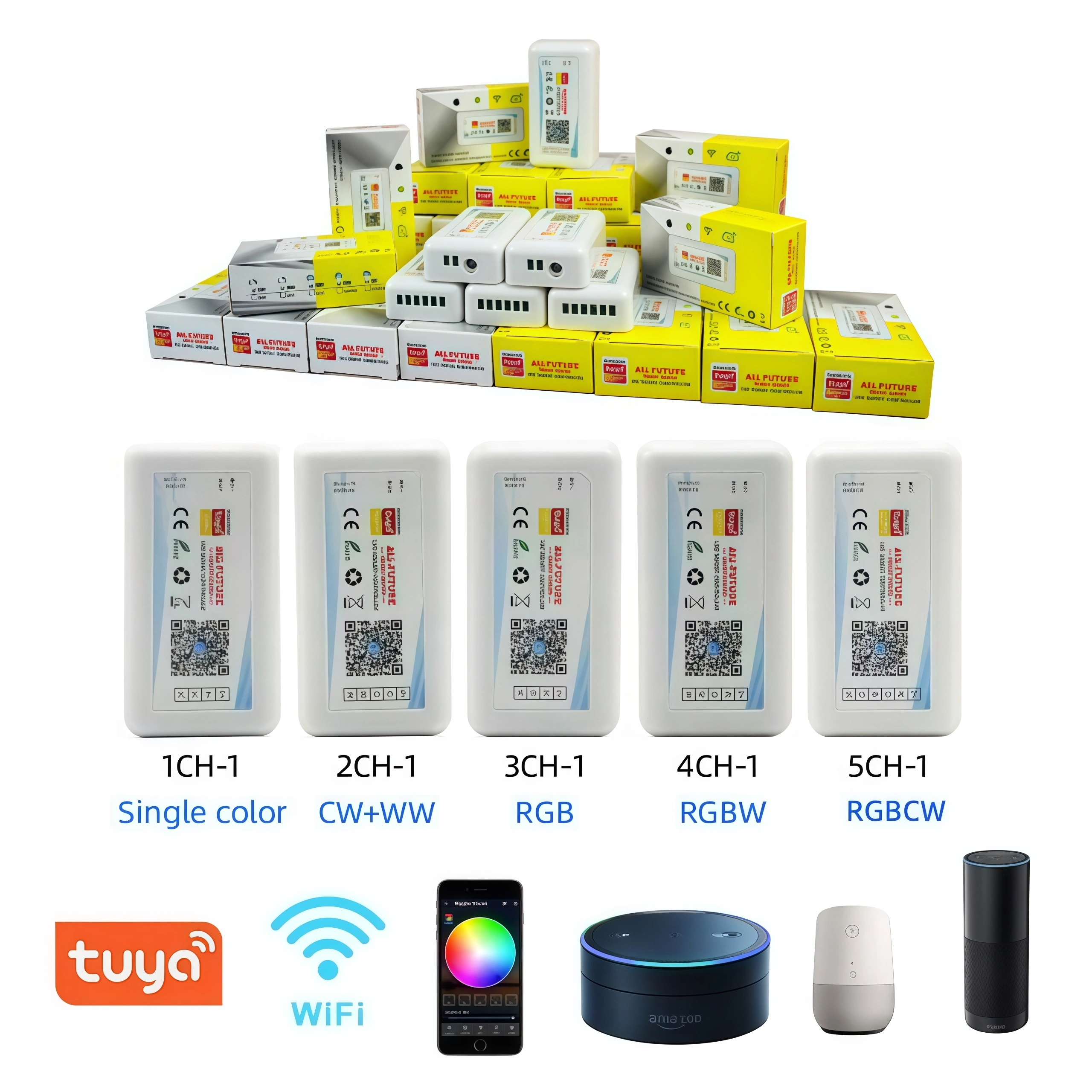 Smart WiFi RGB/RGBW/RGBCW LED Strip Controller 1