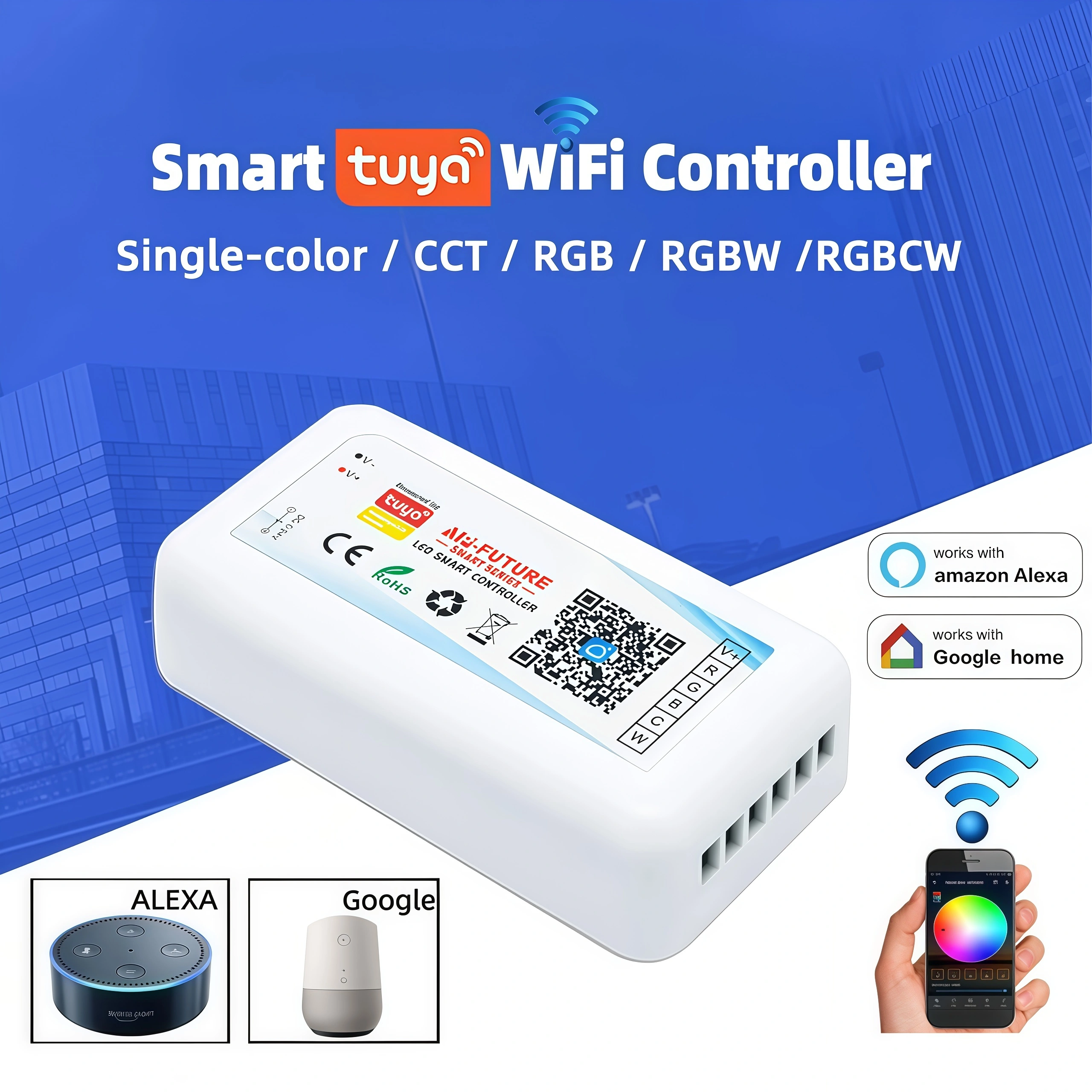 WiFi RGB LED Strip Controller for Smart Homes 1