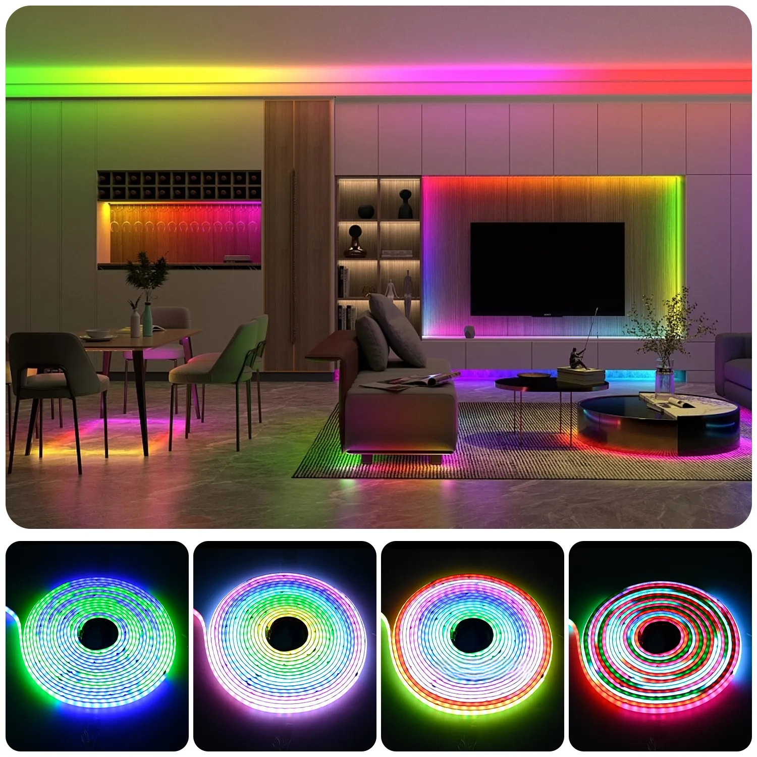 Светодиодная лента GO OCEAN COBIC Dream Color с градиентом RGB для домашнего и коммерческого освещения. Энергоэффективность. 9