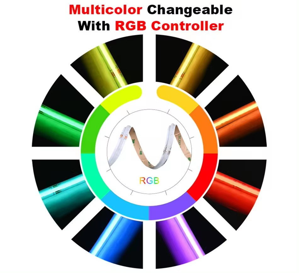 Светодиодные ленты RGB для креативного домашнего освещения, гибкая резка, интеллектуальная регулировка цвета и яркости 4