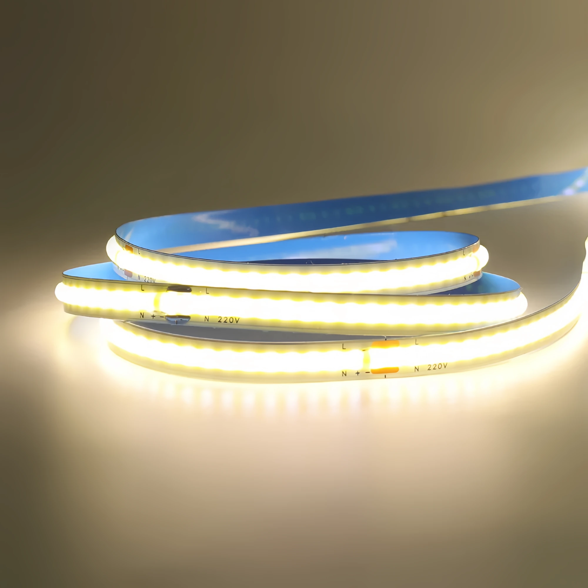 Cinta flexible LED sin controlador de 110v 220v Luz COB cortable de 10m 3000k 4000k 6000k 1