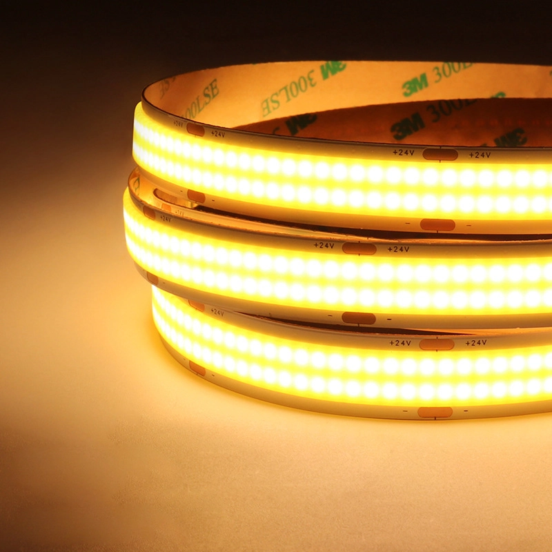 CRI> 90 LED 24W/M شرائح خبز LED مرنة LID CE ROHS Cuttable DC 24V 12MM 3000K 4000K 6000K 1