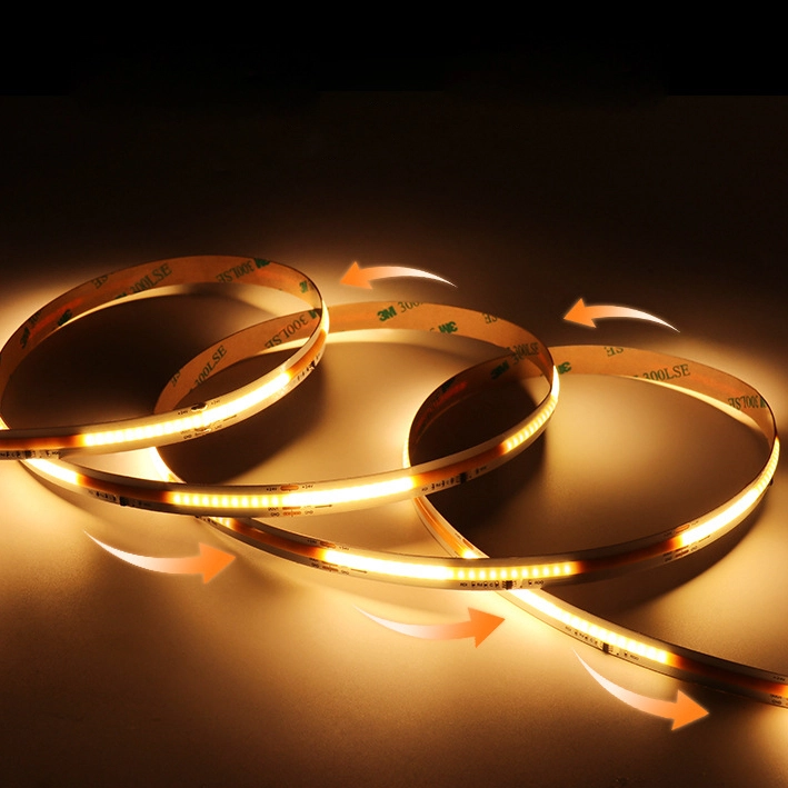 Projecteur linéaire COB à effet d'eau changeant, 360 LED par mètre, sans points lumineux, programmable, contrôle intelligent, IRC 90 1