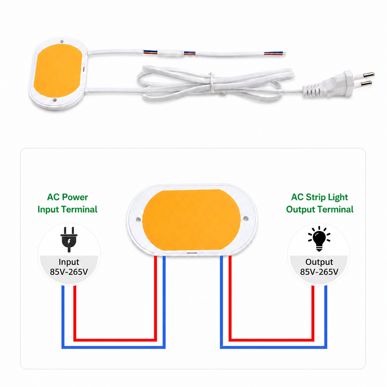 AC85 265V مستشعر خافت إضاءة LED يعمل باللمس لإضاءة الخزائن الخشبية والزجاجية والحجرية 6