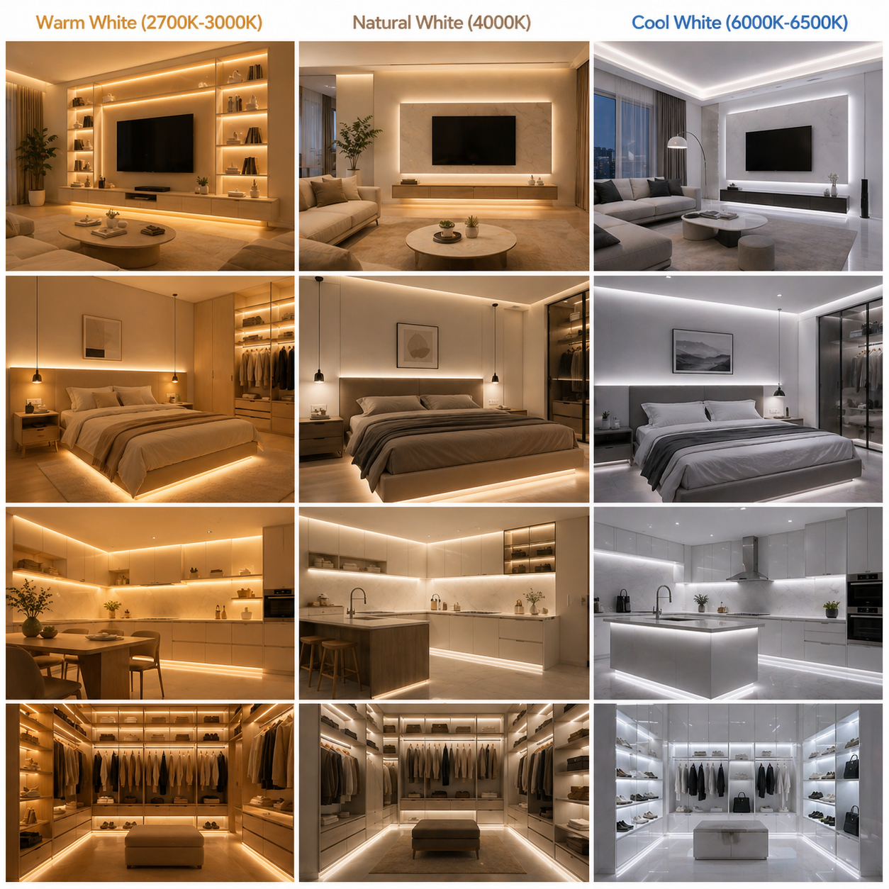 AC85 265V مستشعر خافت إضاءة LED يعمل باللمس لإضاءة الخزائن الخشبية والزجاجية والحجرية 9