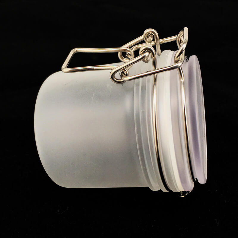 Mattiertes, rundes, luftdichtes Kunststoffglas, 250 ml 2