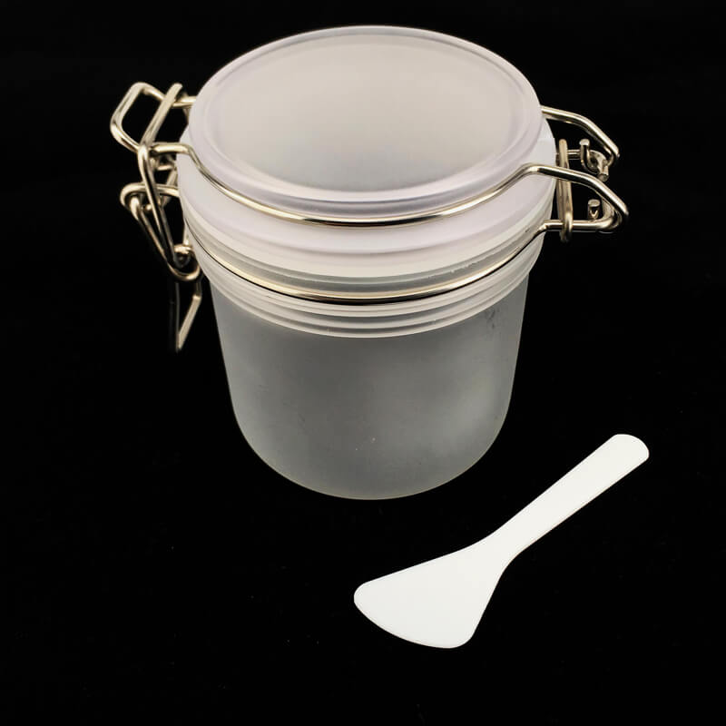 Mattiertes, rundes, luftdichtes Kunststoffglas, 250 ml 3