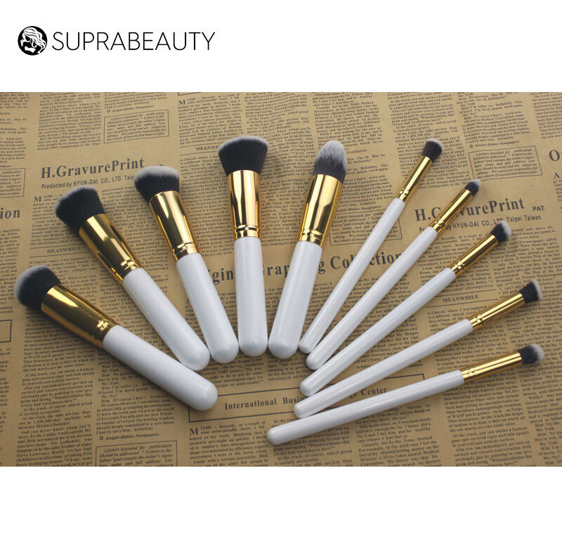 トラベルメイクアップブラシセット Suprabeauty ソフト人工毛ウッドハンドル 3