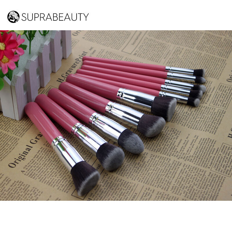 トラベルメイクアップブラシセット Suprabeauty ソフト人工毛ウッドハンドル 2