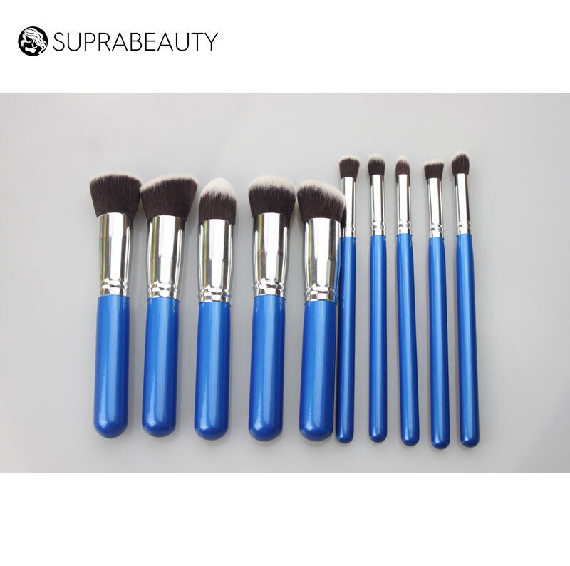 トラベルメイクアップブラシセット Suprabeauty ソフト人工毛ウッドハンドル 4