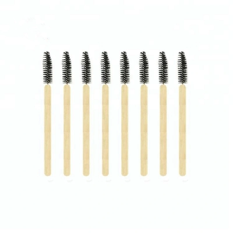 Mascara wand with bamboo handle large tapper head SPD3007 1