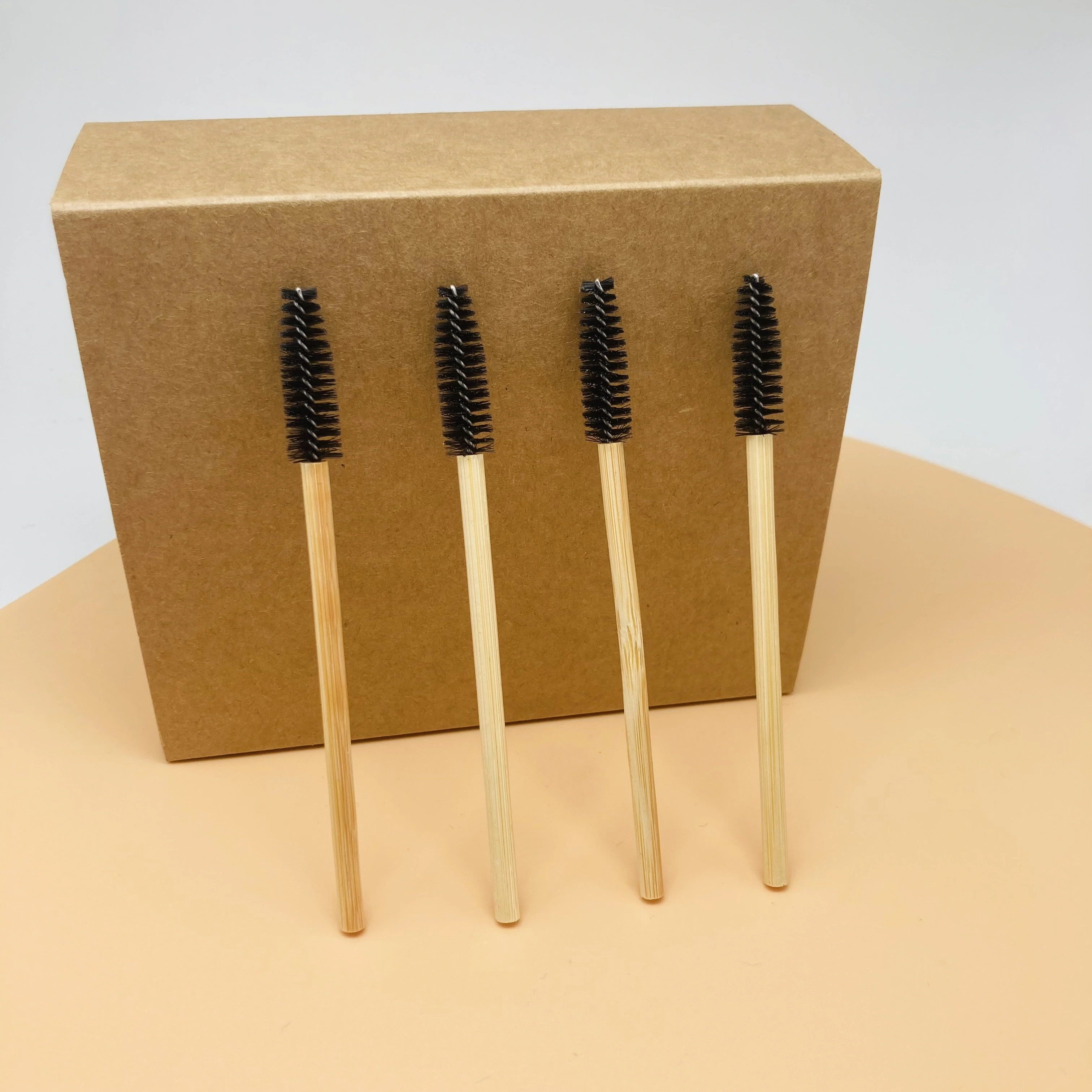 Mascara wands brush for eyelash extension purple bamboo eyelash brush disposable 1