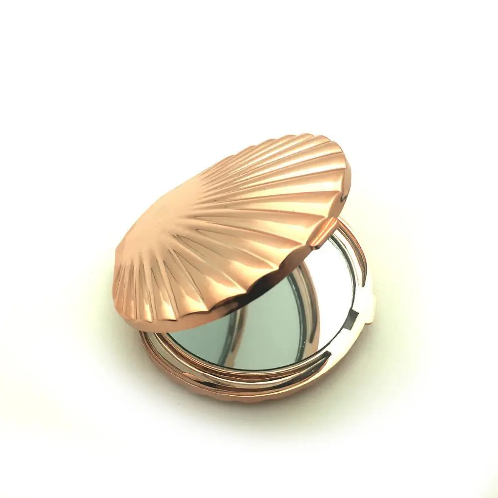 Rose gold color mermaidpocket mirror compact makeup mirror 1