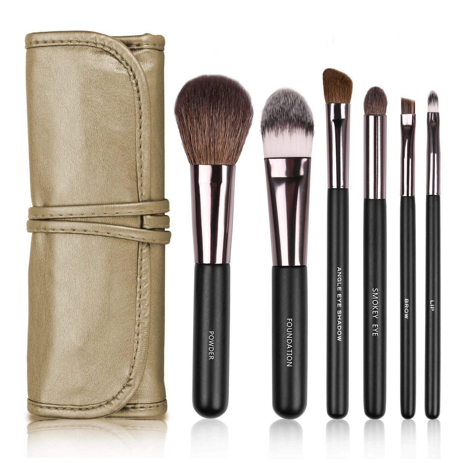 Natural Hair Makeup Brushes Angled Blusher Highlight Eyeshadow Blender Blending Brush brochas maquillaje profesional 1