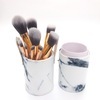 Set di pennelli cosmetici in marmo da 15 pezzi con kit per il trucco degli occhi con fard in polvere soffice e angolato 2
