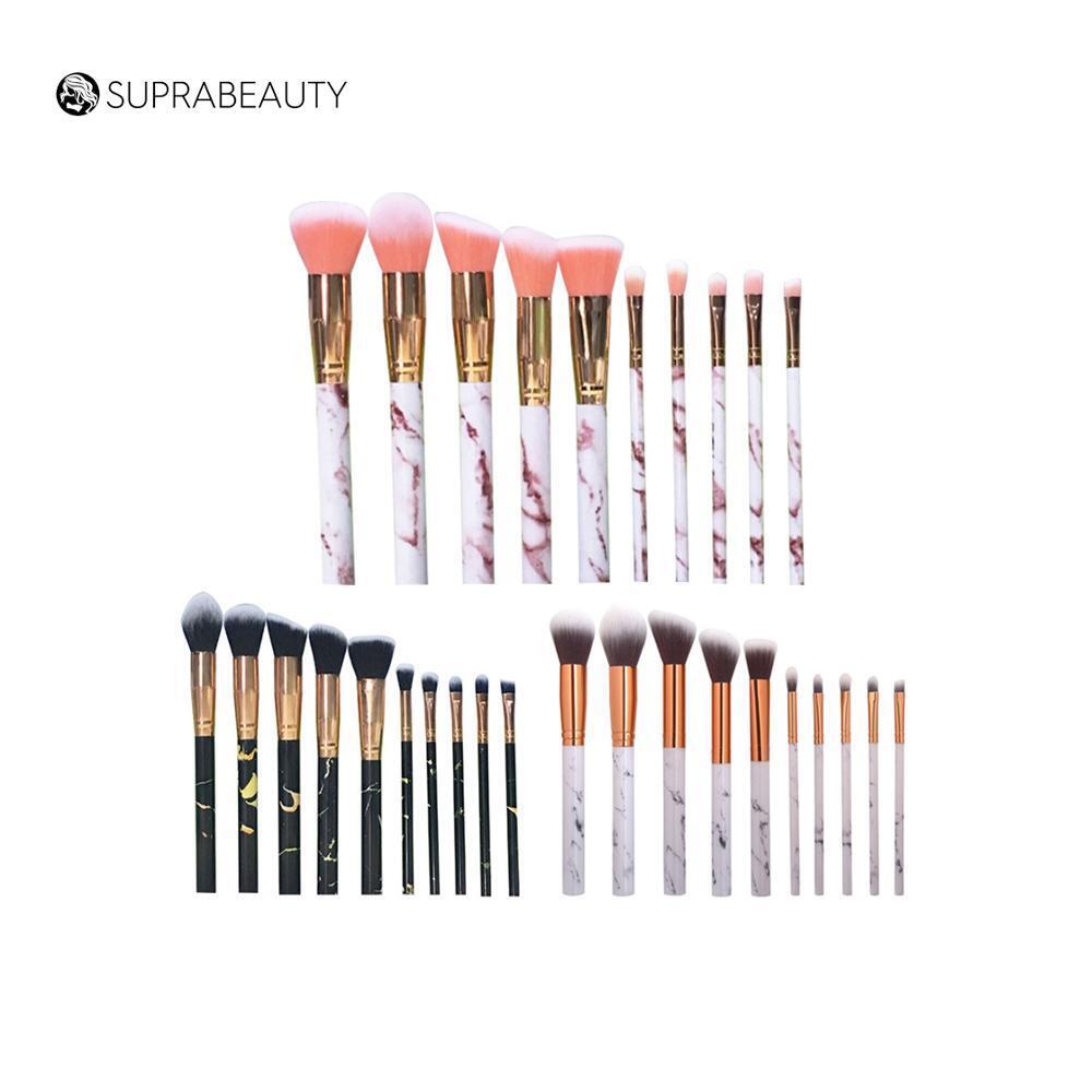Maquillaje Kabuki Powder Face Holder Air Make Up Juego de brochas cosméticas de mármol negro 3