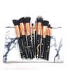 Maquillaje Kabuki Powder Face Holder Air Make Up Juego de brochas cosméticas de mármol negro 1