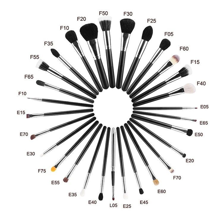 24 pcs Professional private label bag Goat Animal Natural hair Makeup Brush Set 1
