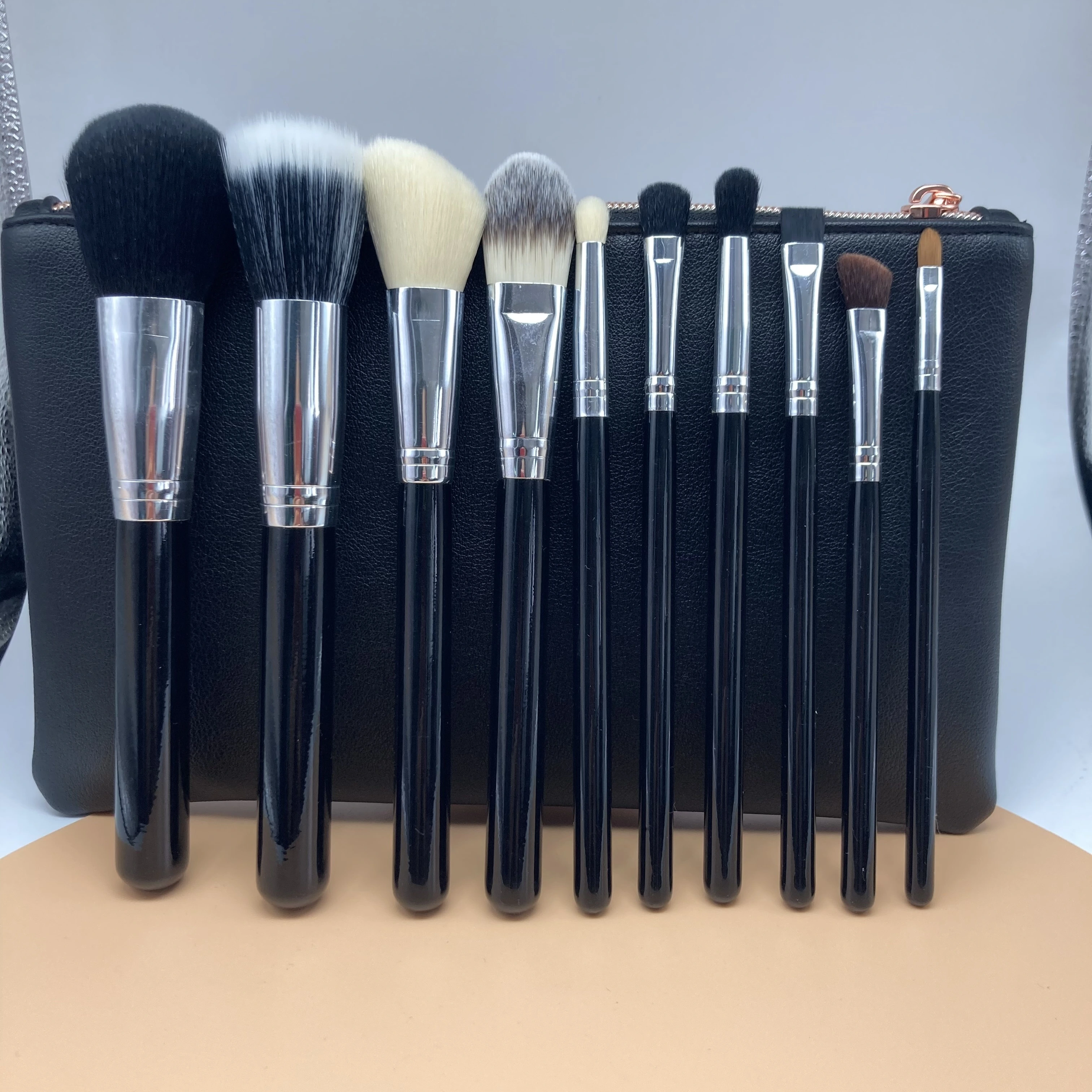 10pcs Best cosmetic brush set wholesale professional cosmetics makeup brush set 1