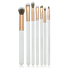 Pennello cosmetico per ombretto fumé. Splendido set di pennelli per trucco occhi marmorizzati con ghiera in oro rosa 1