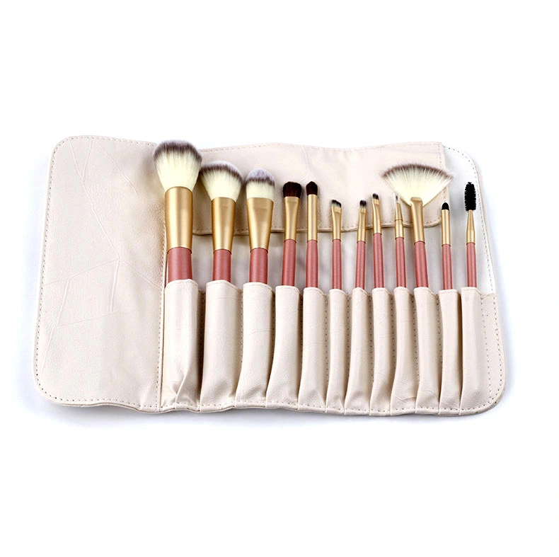 Top Quality 12pcs premium Makeup Brush Set with Luxury pouch 1