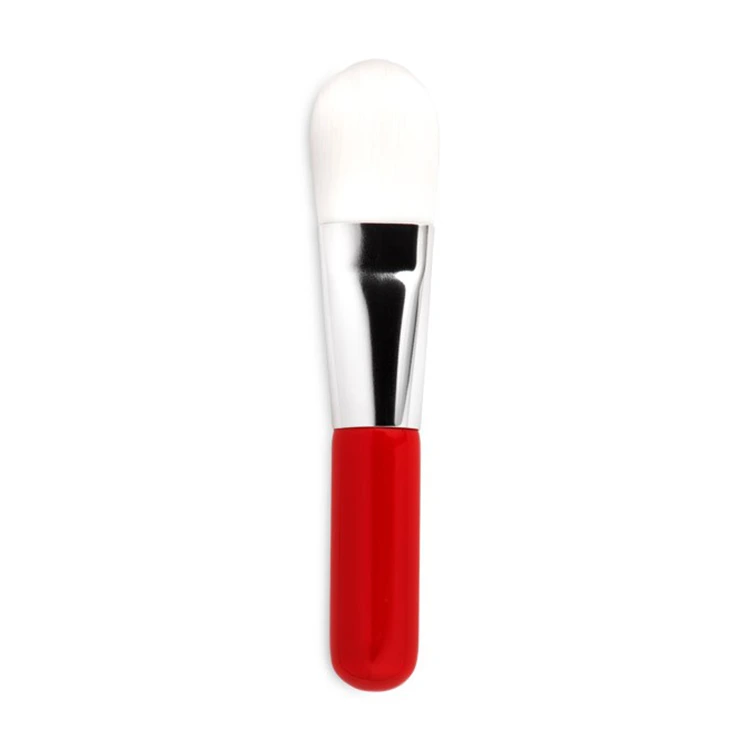 Bamboo handle Vegan Synthetic Hair Custom Logo Silicone Face Mask Brush 1