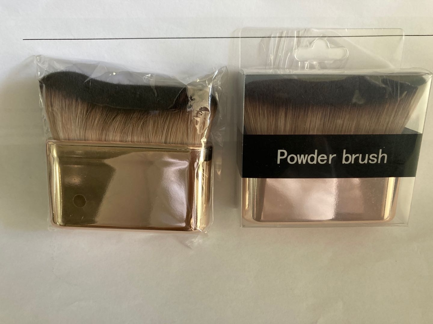 Private Label Weißgold-Konturwinkel-Make-up-Grundierungs-Puderpinsel, großer Kabuki-Pinsel 4