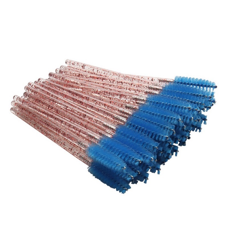 Mini-Spoolie, spitz zulaufend, rote Wimpernverlängerung, Glitzer-Spoolie 4