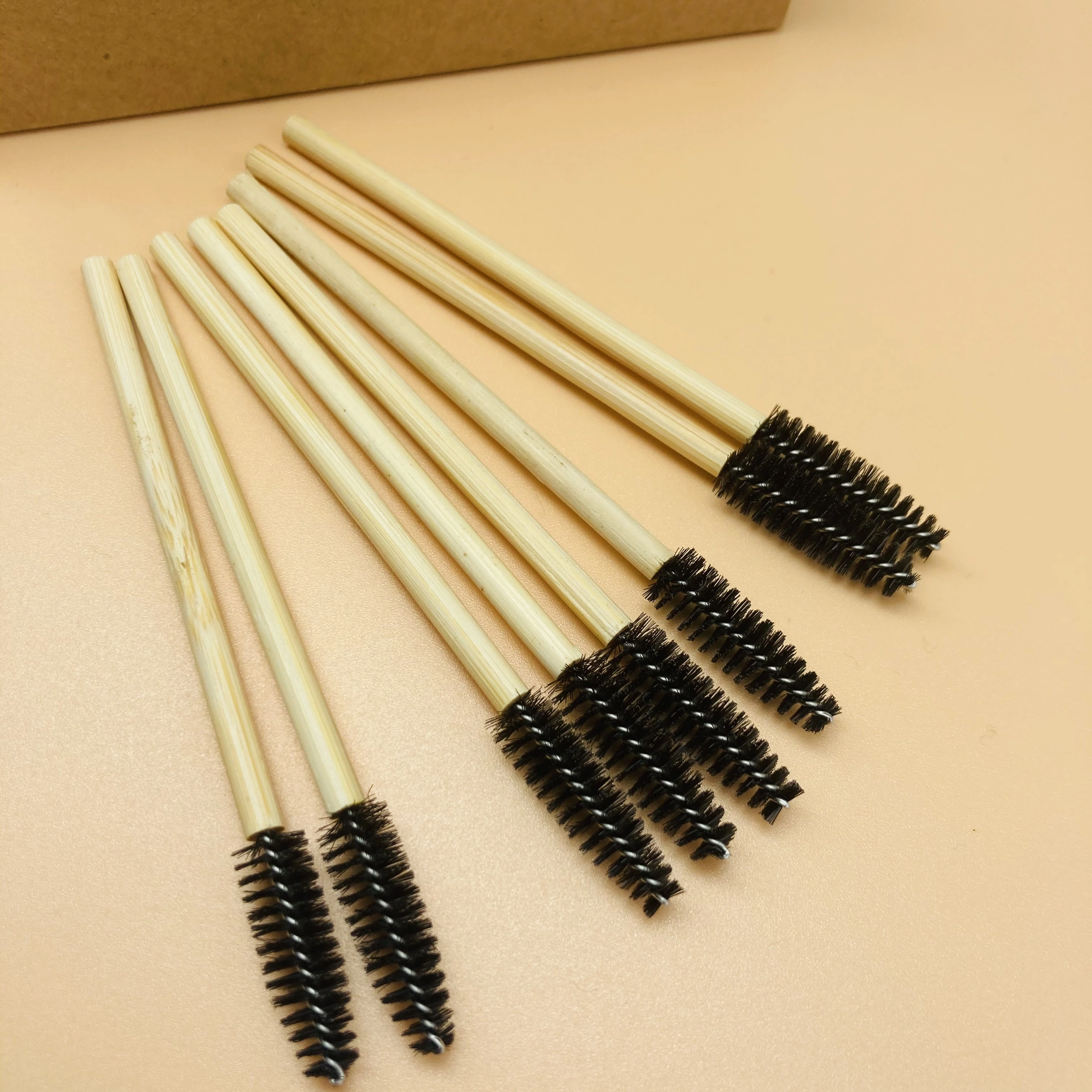 Eyebrow Brush and Spoolies Duo Custom Luxury Silicone Eyelash Lash Spoolie Brush 1