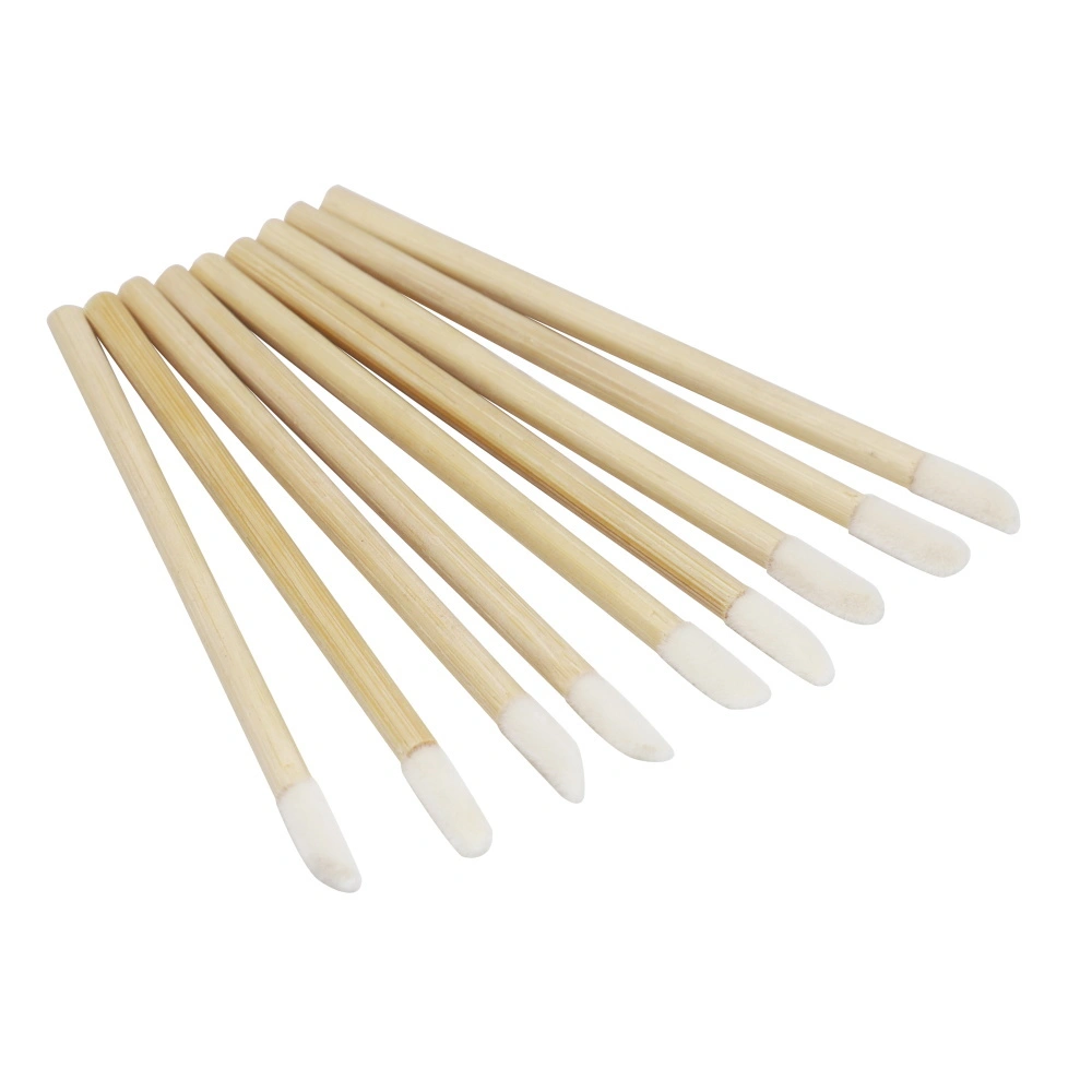 Disposable makeup lin-free applicator lip wand Eco-friendly bamboo lip gloss applicator bamboo dish brush 1